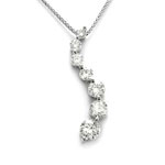 14k White Gold Journey Lab Grown Diamond Pendant