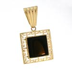 14k Gold Onyx Pendant