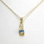14k Blue Sandal Pendant