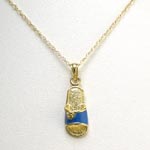 14k Blue Sandal Pendant