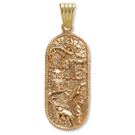 14k Rose Gold 7 Talisman Good Luck Pendant
