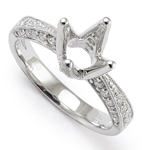 18k White Gold Diamond Setting Ring