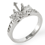 Semi Mount Diamond Engagement Ring 18k