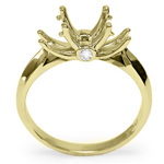 18k Yellow Gold Engagement Setting Ring