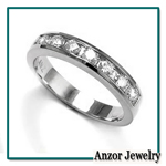 MEN'S ROUND DIAMOND WEDDING BAND RING 14K