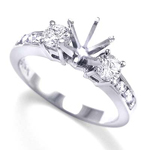 Engagement Ring Setting in Platinum 950