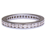 18k White Gold Band Diamond Wedding Ring