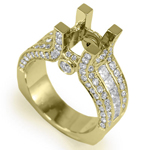 18k Semi Mount Diamond Engagement Ring Setting