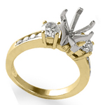 14k Two-Tone Gold Diamond Engagement Ring