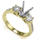 18k Two-Tone Gold Diamond Ring Setting