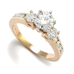14k Rose Gold Diamond Ring Setting