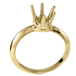 Six-Prong Knife Edge Setting Ring 14k