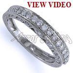Pave-Set Diamond Wedding Ring in 14k White Gold