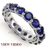 950 Platinum Blue Ceylon Sapphire Wedding band