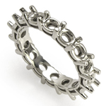 14k White Gold Wedding band Setting