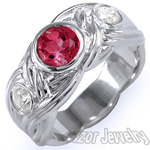 Ruby And Diamond Men's Ring 18k