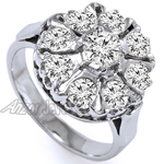 14K White Gold European Style Diamond Ring