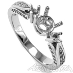 18k White Gold Engagement Setting Ring