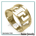 Men's 14k Gold Greek Key Ring