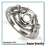 950 Platinum solitaire ring setting