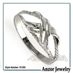 Pure Platinum 950 Double X Ring