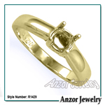 18k Yellow Gold Trellis Engagement Ring Setting
