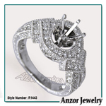 14k Gold Diamond Engagement Ring Setting