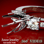 10k White Gold Diamond Ring Setting