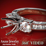 18k White Gold Diamond Ring Setting