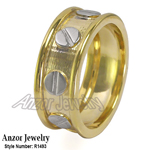 Men's 14k Two-Tone Gold Wedding Band