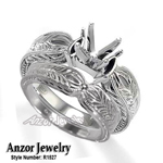 Gold Wedding Band Set in 18k