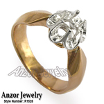 14k Gold Russian Style Setting Ring