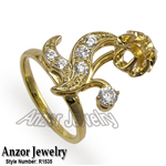 Russian Style Diamond Ring Semi-Mount in 14k