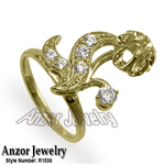 Russian Style Diamond Ring Semi-Mount in 18k