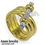 18k solid Gold Spiral Twig Ring for Lady