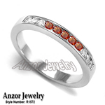 18k Gold Diamond & Sapphire Wedding Band