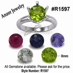 Six-Prong Knife Edge Ring Mounting 18K