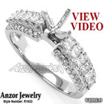 10k Gold Diamond Engagement Ring Semi-Mount