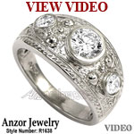14k Gold Genuine Diamond men's Ring 1.0 cwt