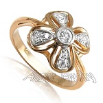 Russian Style CZ Ring Sterling Silver Ring