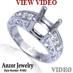 14k White Gold Diamond Ring Setting