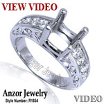 18k White Gold Diamond Semi-Mount Ring