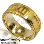 Women's 14k Gold Roman Design Numero Ring