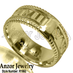 Women's 18k Gold Roman Design Numero Ring