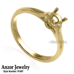 14k Yellow Gold Engagement Ring Setting