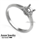 14k White Gold Engagement Ring Setting