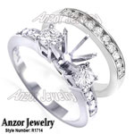 950 Platinum Diamond Engagement Ring Set