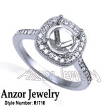 Pave Diamond setting ring in Platinum