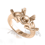 14k Rose Gold Ring Setting