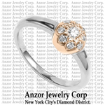 Russian Style Diamond Ring in 14k Gold  585